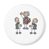Gay Men with Preacher Refrigerator Magnet