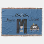 Gay Men's Wedding GIft Blanket Throw Custom Gay Men's Wedding GIft Blanket Throw Custom