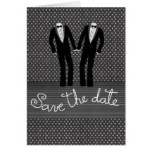 Gay Mens' Wedding Save the Date Cards