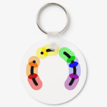 Gay Morse Code Arc Keychain