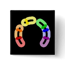 Gay Morse Code Arc Square Button