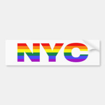 Gay NYC bumpersticker Bumper Stickers