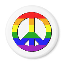 Gay Peace Sign Fridge Magnet