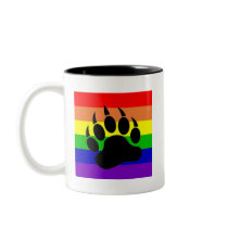 Gay Pride Bear Paw Mugs