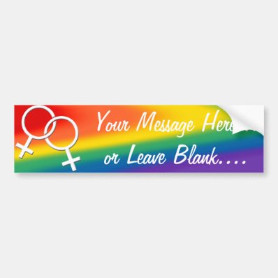Gay Pride Bumper Sticker Custom Rainbow Love Gifts