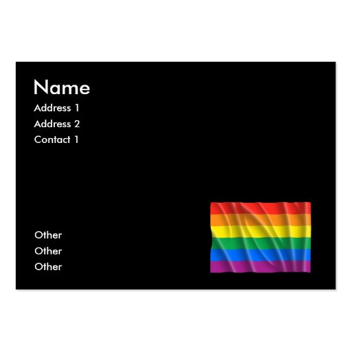 GAY PRIDE BUSINESS CARD TEMPLATE (front side)