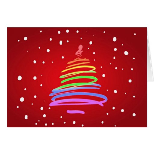 Gay Pride Christmas Tree Card Zazzle