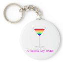 Gay Pride Design #1 keychains