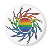 Gay Pride "Eye of The Storm" Rainbow Magnet by dragonfly813 Gay Pride "Eye of The Storm" Rainbow Magnet