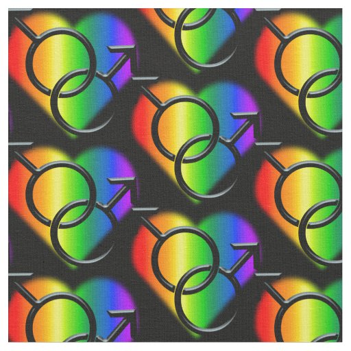 Gay Pride Fabric Rainbow Man Love Fabric Zazzle
