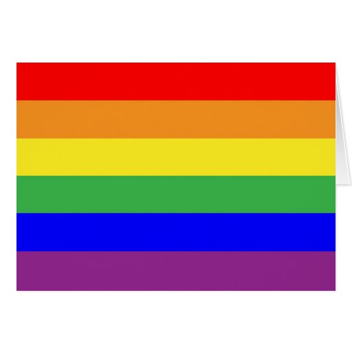 Gay Pride Flag Card