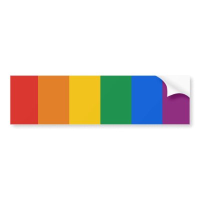 Gay Pride Flag / Rainbow Flag Bumpersticker Bumper Stickers