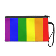 Gay Pride Flag / Rainbow Flag Wristlet Purse
