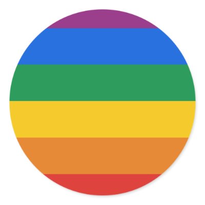 Gay Pride Flag Round Sticker