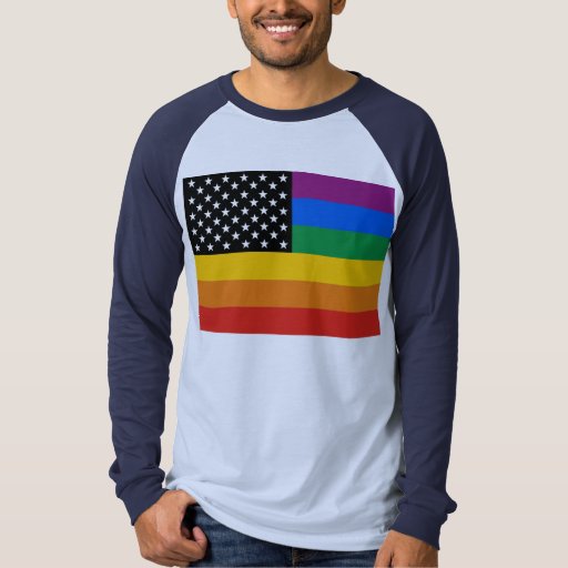 gay pride american flag shirt