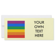 Gay Pride Flag T-shirt Full Color Rack Card