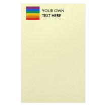 Gay Pride Flag T-shirt Custom Stationery