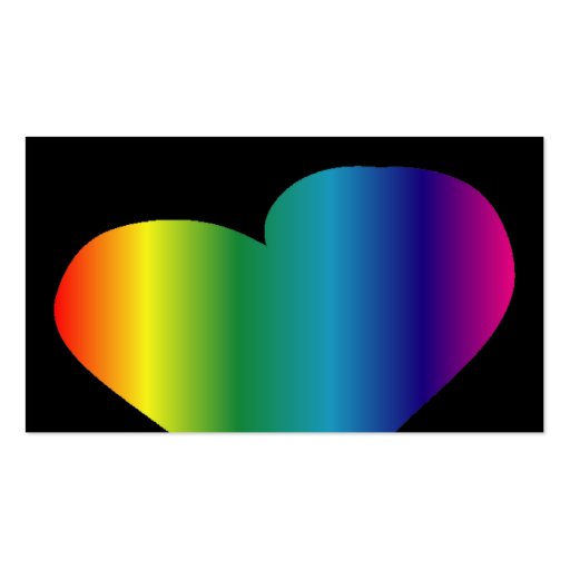 Gay Pride Heart Business Card Template (back side)