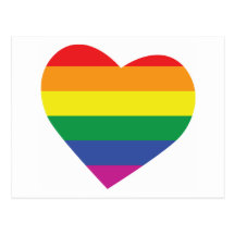 Gay Pride Heart Post Card
