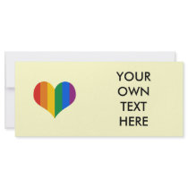 Gay Pride Heart rack cards