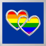 Gay Pride Hearts Posters