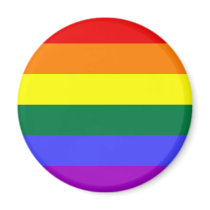 Gay Pride Horizontal Bar Rainbow Flag Fridge Magnets