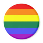 Gay Pride Horizontal Bar Rainbow Flag magnets