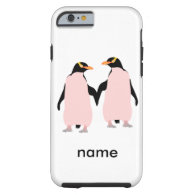 Gay Pride Lesbian Penguins Holding Hands Tough iPhone 6 Case