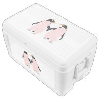Gay Pride Lesbian Penguins Holding Hands Igloo Ice Chest
