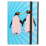 Gay Pride Lesbian Penguins Holding Hands iPad Air Cases
