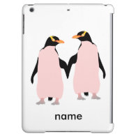 Gay Pride Lesbian Penguins Holding Hands iPad Air Cases