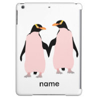 Gay Pride Lesbian Penguins Holding Hands iPad Air Covers