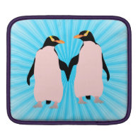 Gay Pride Lesbian Penguins Holding Hands Sleeves For iPads