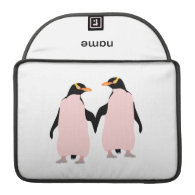 Gay Pride Lesbian Penguins Holding Hands Sleeve For MacBook Pro