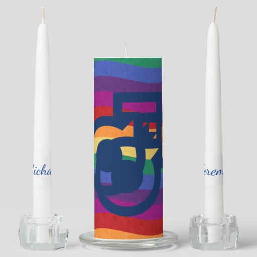 gay nad lesbian wedding candles non feminine gay