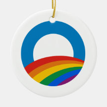 Gay Pride Obama T-shirt Ornament