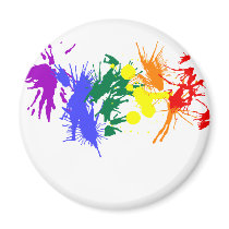 Gay Pride Paint Refrigerator Magnet