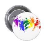 Gay Pride Paint Pinback Buttons