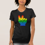 Gay Pride Peace dark t-shirt