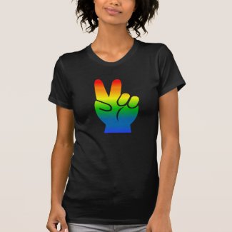Gay Pride Peace dark t-shirt