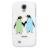 Gay Pride Penguins Holding Hands Samsung Galaxy S4 Case