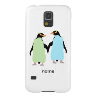 Gay Pride Penguins Holding Hands Cases For Galaxy S5
