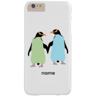 Gay Pride Penguins Holding Hands Barely There iPhone 6 Plus Case