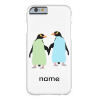Gay Pride Penguins Holding Hands Barely There iPhone 6 Case