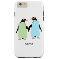 Gay Pride Penguins Holding Hands Tough iPhone 6 Plus Case