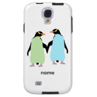 Gay Pride Penguins Holding Hands Galaxy S4 Case