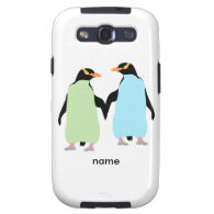 Gay Pride Penguins Holding Hands Galaxy SIII Case