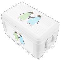 Gay Pride Penguins Holding Hands Igloo Chest Cooler