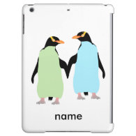 Gay Pride Penguins Holding Hands iPad Air Covers