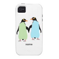 Gay Pride Penguins Holding Hands iPhone 4/4S Cover